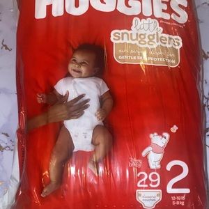 HUGGIES LITTLE SNUGGLERS SIZE 2 DIAPERS